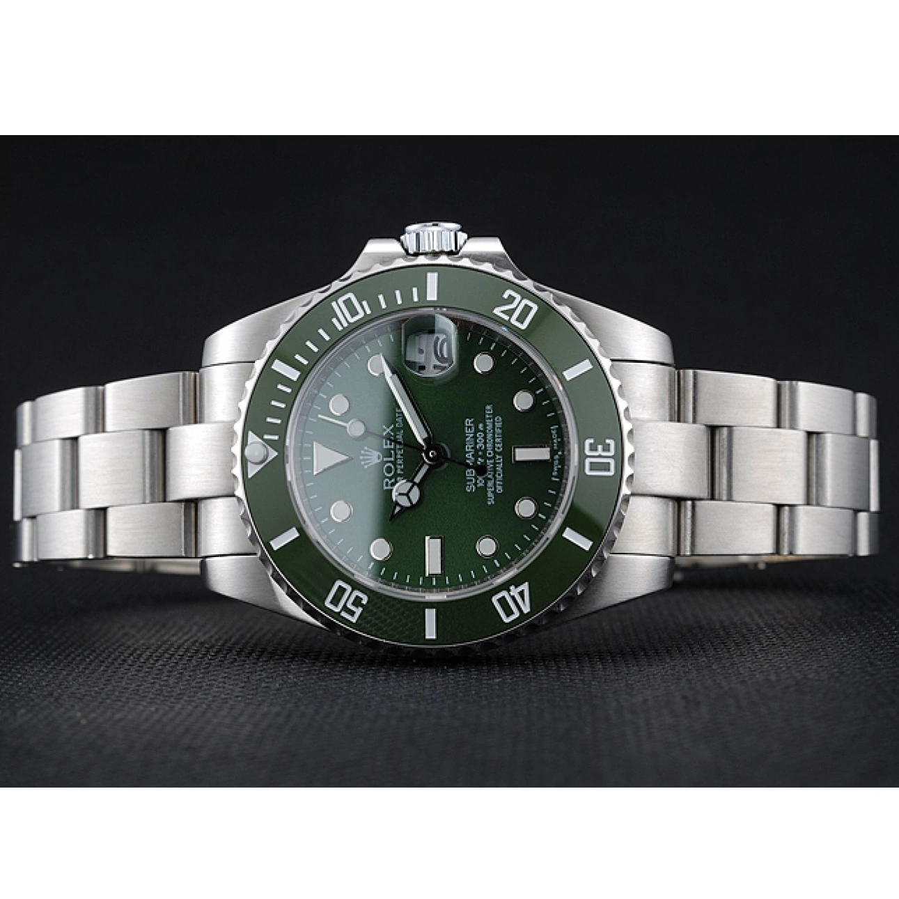 Aaa replica Rolex Stainless Submariner Dial Bracelet Steel 1454151 Green 0620